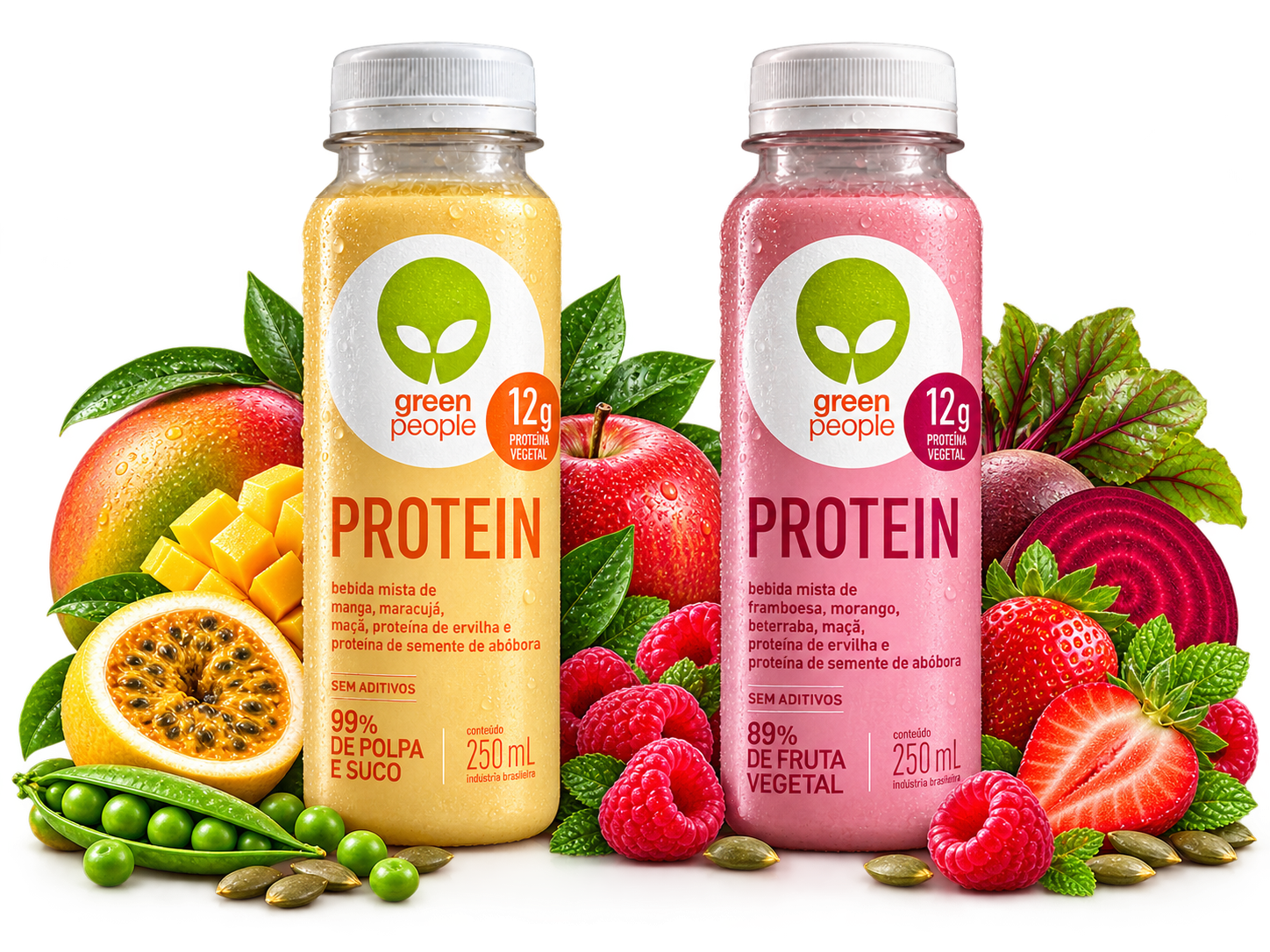 Green People Protein Frutas Vermelhas e Manga e Maracujá